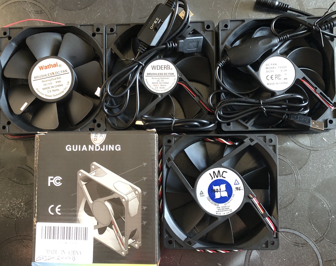 5-Fan [12V, 120x25mm] (Gui-And-Jing, JMC, WDERAir, Wathai & WGMHEFUN) Airflow Comparison, Ep 1.JPG